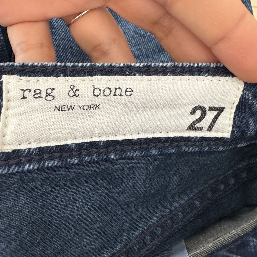 Rag & Bone Andi High Rise Ankle Wide Leg Jeans Women 27 Blue Dark Wash $268 NWOT - Picture 8 of 9
